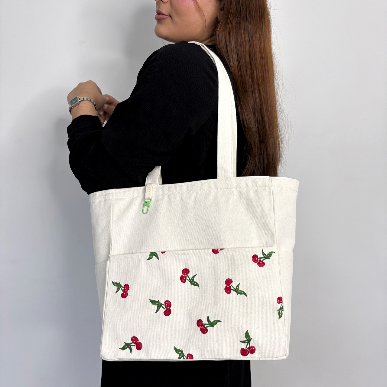 bag-cherry کیف سپید مدل گیلاس - تصویر 1
